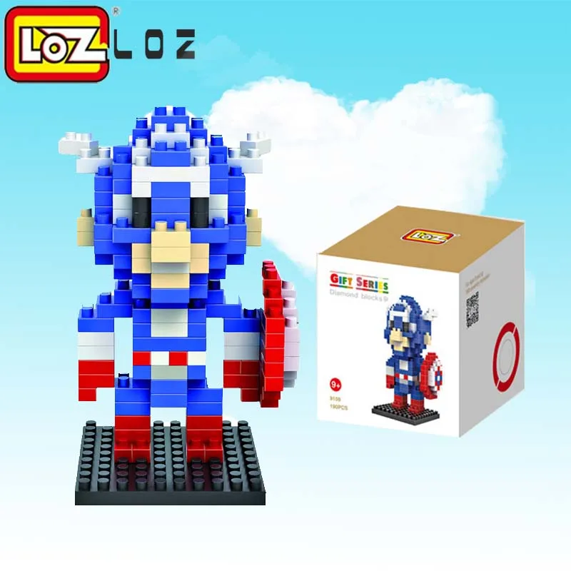 LOZ super hero аниме Алмазный Блок милые строительные блоки игрушки кирпичи развивающие Фигурки игрушки для детей Рождество