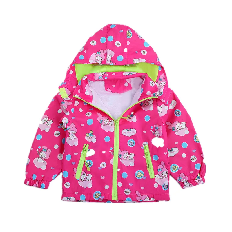 

2018 New Baby Girls Boys Spring Autumn Jacket Kids Windbreaker Coat Children Cartoon Printed Hooded Coat Infant Baby Jacket 2-6Y
