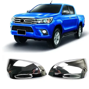 

Car Styling Accessories Outer Side Door Rear View Mirror Cover Cap Trim 2pcs For Toyota Hilux Revo 2016 2017