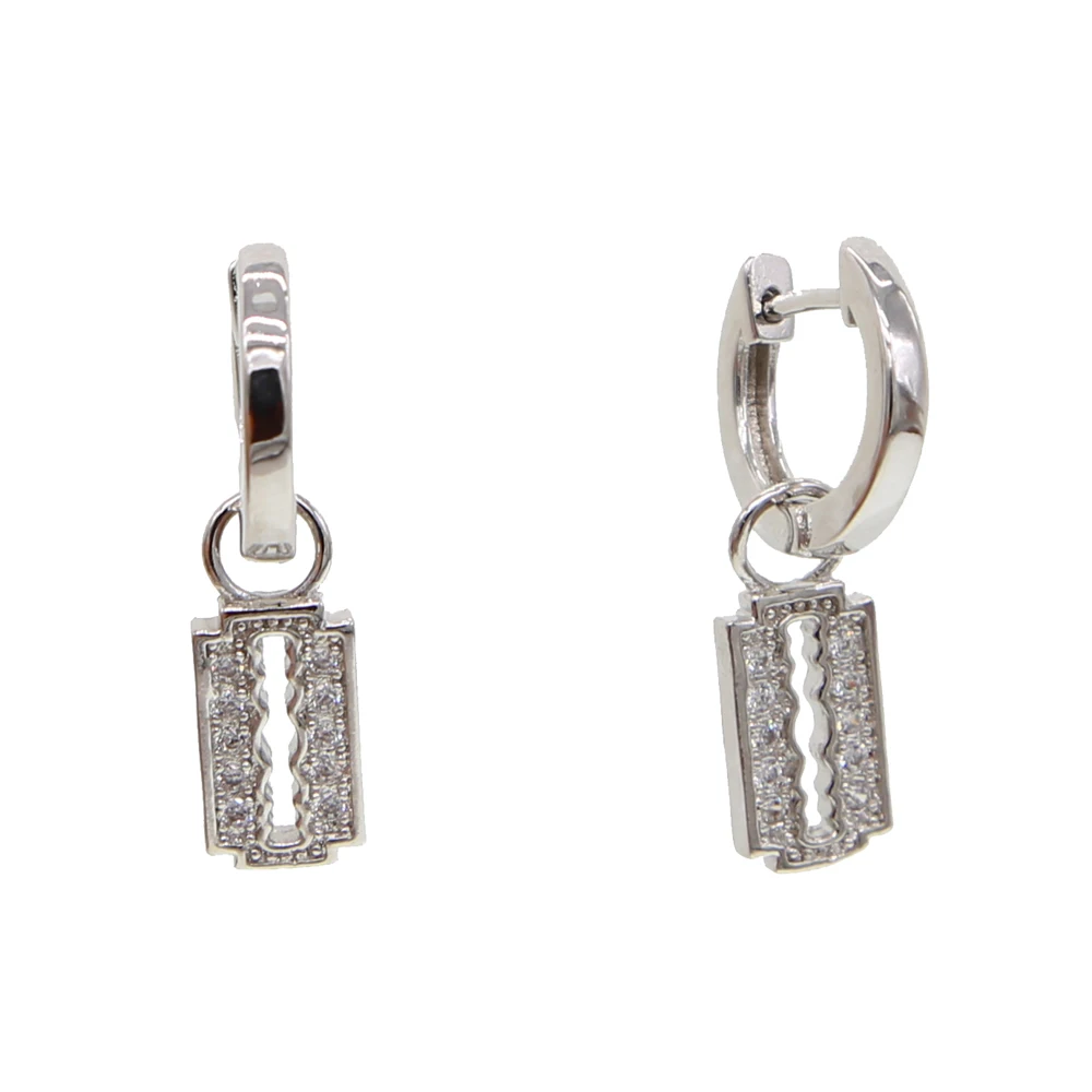 Женские серьги подвески с лезвием новые дизайнерские акриловые в стиле панк рок