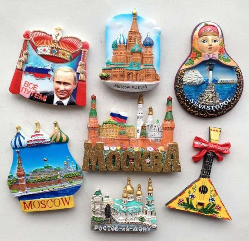 Hot Sale Russian Crimea Redwood Kremlin 3D Fridge Travel
