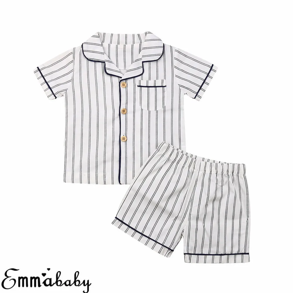 Детская Хлопковая пижама для мальчика домашняя одежда для маленьких детей; Ночная одежда для сна; детская пижама с принтом ночная рубашка