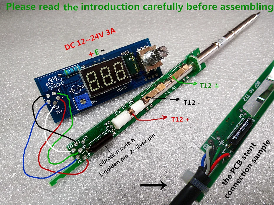 STC-T12 паяльник DIY наборы/блок Цифровой паяльник станция контроллер температуры наборы/QUICKO мини STC-LED-T12 DIY наборы