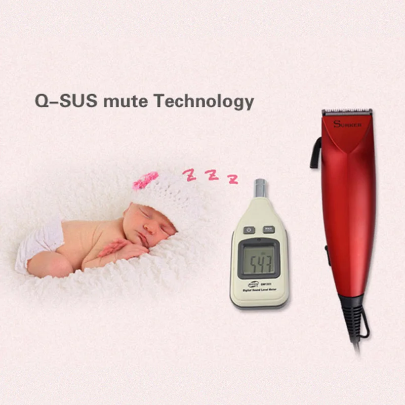  SURKER ProfESSional Electric Hair Clipper Trimmer Adjustable Child&Adult Wired Haircut Machine Cutt