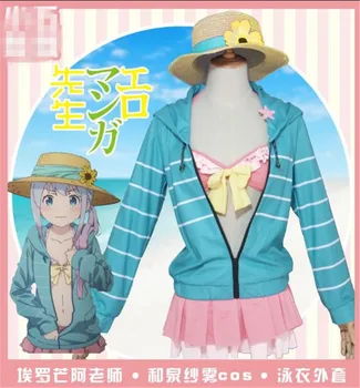 

Anime Izumi Sagiri Swimming Suit Pink Bikini Dress Custom Made Cosplay Costume