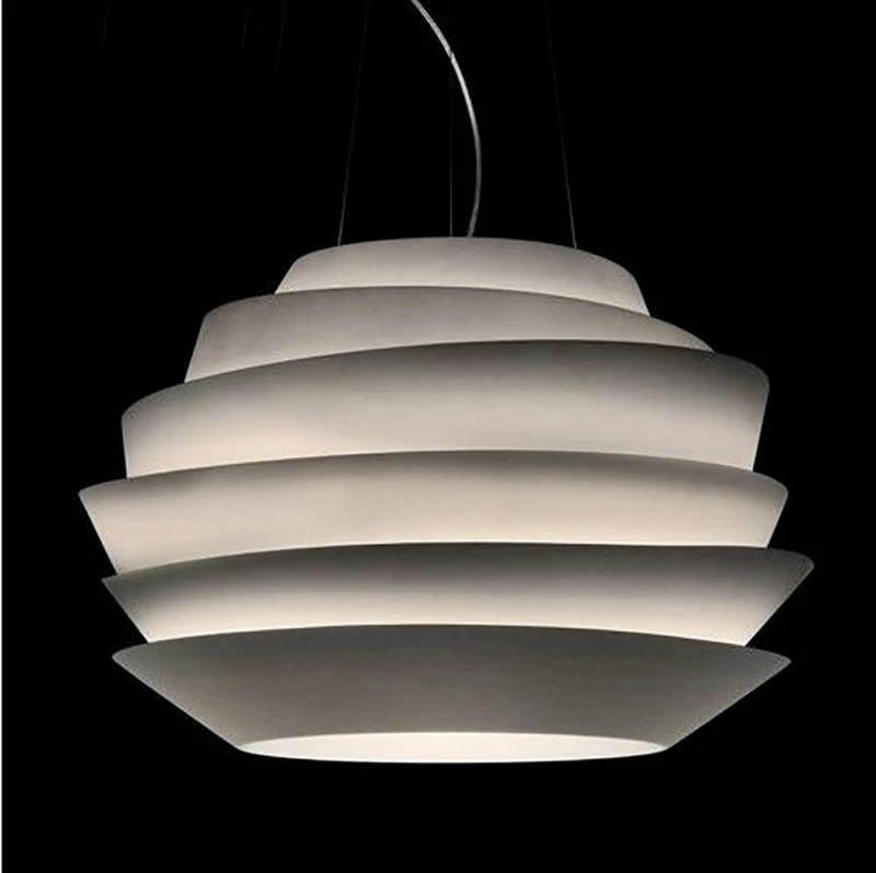 Скандинавский Декор светодиодный подвесной светильник Foscarini Soleil волна белый/розовый/синий Гостиная Подвесные лампы подвесные светильники Освещение