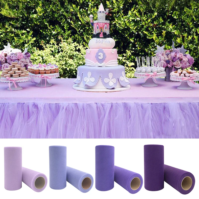 White Blue Tulle Pink Sheer Organza Fabric wedding decoration Roll 15cm 25 Yards rolls 25yd Tutu tablecloth skirt runner reel