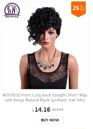 MSI Wigs синтетический кудрявый парик для черных женщин натуральный коричневый цвет Омбре волосы мягкие Короткие афро парики с челкой две модели