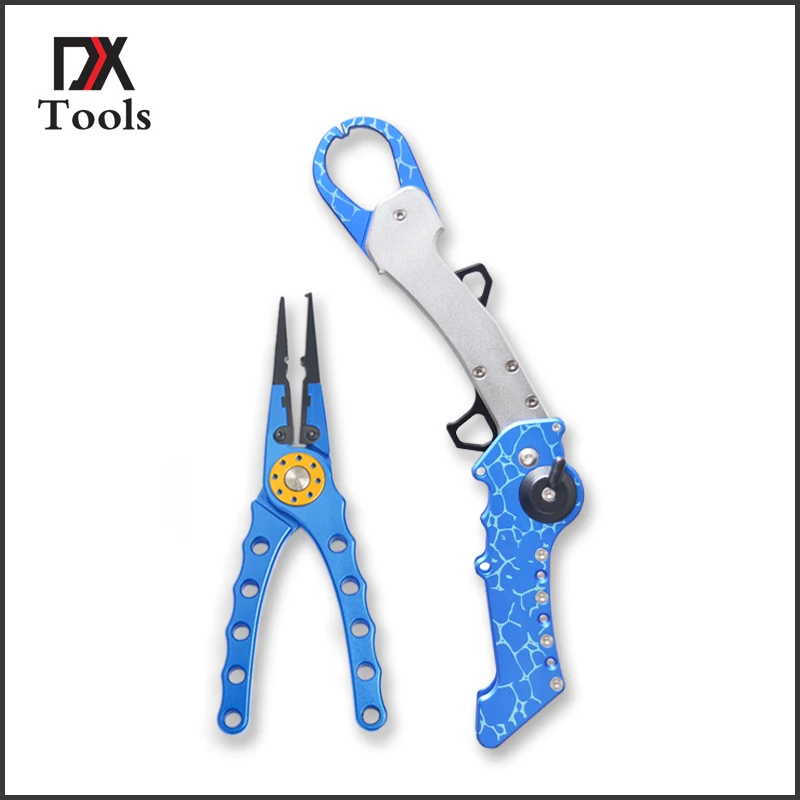 

Portable Fishing Lip Grip Plier Aluminum Tools Equipment Capture Crap Fishing Gripper Hook Remover Scissors Accessories Tackle