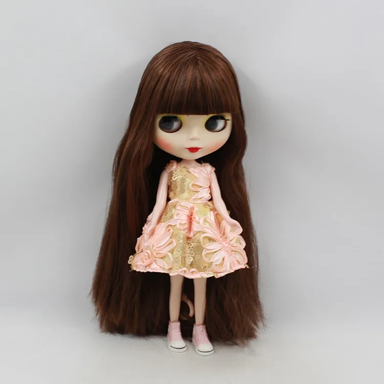 Ледяная Обнаженная кукла Blyth для серии № 280BL0312450 коричневые волосы матовая кожа фабрика Blyth