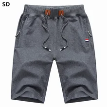 SD брендовые шорты жаркое лето эластичный пояс Шорты мужские хлопок Повседневное Кин Длина доска Шорты бермуды masculina Прямая 158