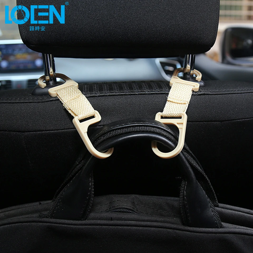 

LEON 4PCS Universal Car Interior Accessories Auto Car Back Seat Headrest Hanger Holder Hooks Clips For Bag Purse Cloth