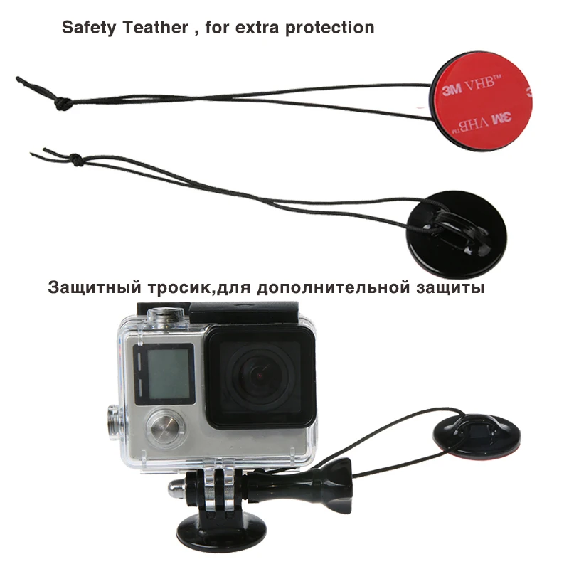 Держатель Tekcam для GoPro аксессуары для шлема Крепление для Go Pro Hero 6/5/Hero4/3 Xiaomi Yi 4k Lite sony X3000 AS300 Экшн-камера