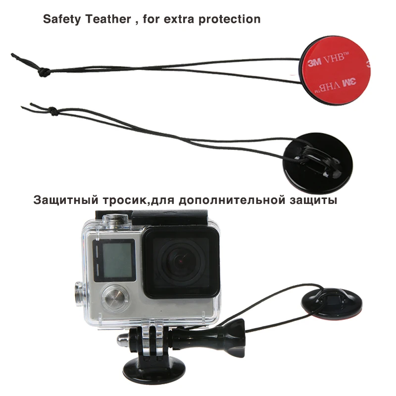 Держатель Tekcam для Gopro аксессуары крепление на шлем Go Pro Hero 6/5/Hero4/3 Xiaomi Yi 4k Lite Sony X3000