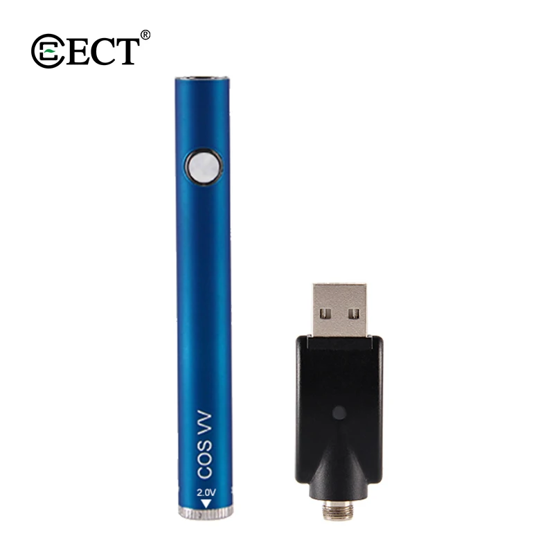 Vape Mod ECT COS Preheat VV батарея 450 мАч переменное напряжение электронная сигарета мод с usb-кабелем для 510 вапорайзер с резьбой