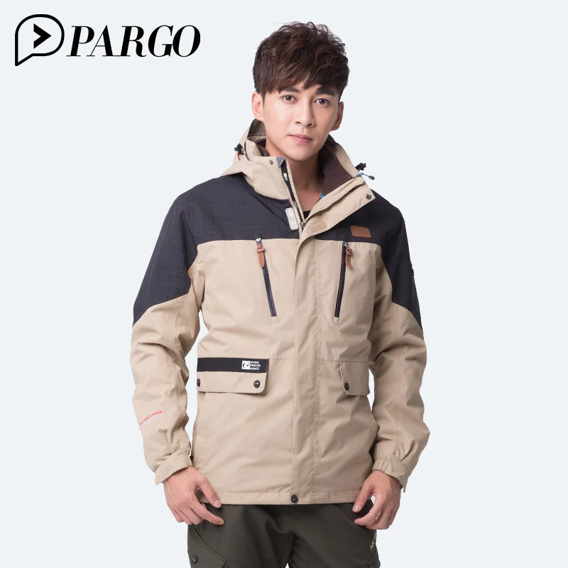 

PARGO Jacket Winter Men Sport Men Windbreaker For Cycling Jacket Inner Shell Soft Fleece Jackets Suit Fishing Winter Large size