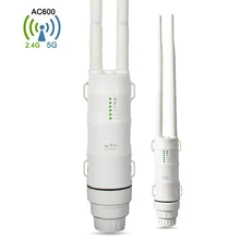 Outdoor wifi Repeater AC600 Wireless wi-fi Range Extender Amplifier 5G+2.4G Waterproof 27dBm 802.11 b/g/n/ac Wifi Router/AP WISP