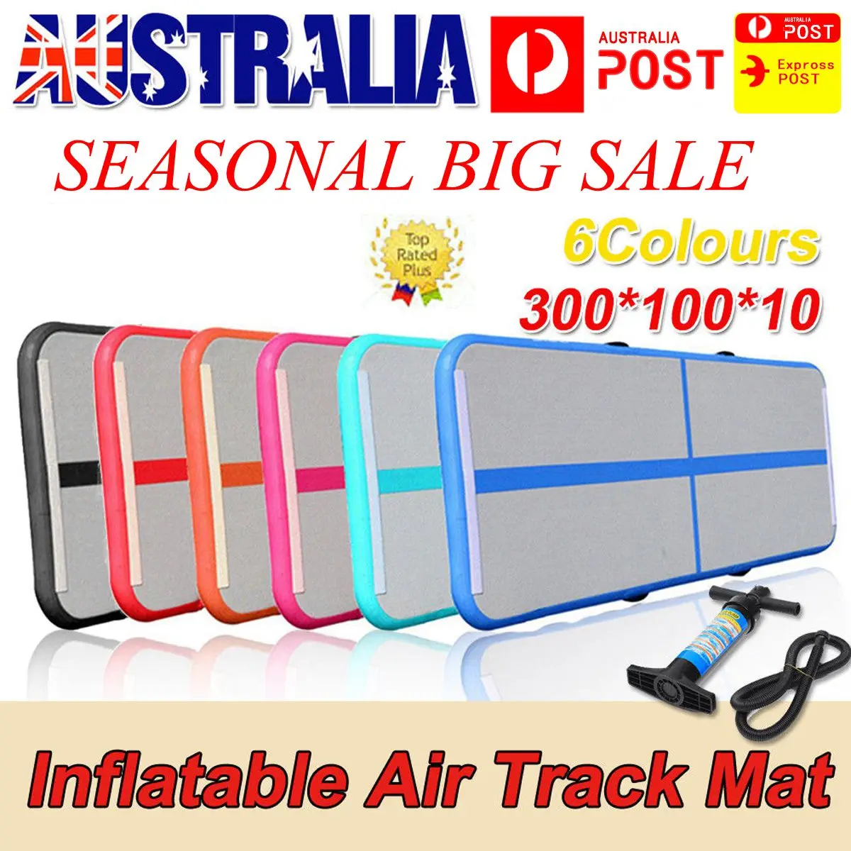 

Gofun 118x35x4inch Gym Air Track Floor Pad Home Gymnastics Tumbling Inflatable Rolling Mat With 110V pump