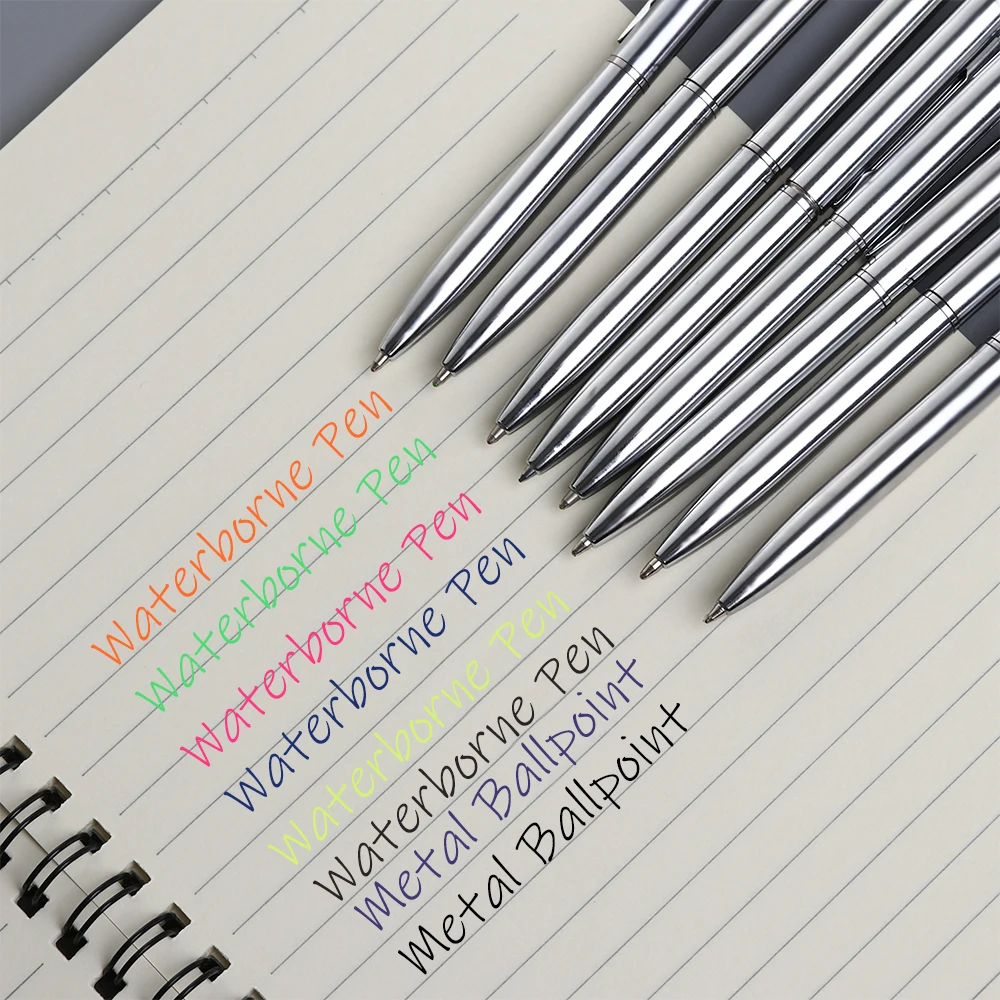 

9.8CM*0.7CM Waterborne Metal Ballpoint Pen Stationery Gel Pen Mini Advertising Pen Office and School Supplies
