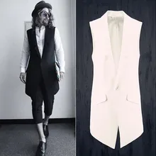 S-6XL! Модный деловой мужской Длинный дизайн персонализированные жилет костюм жилет тонкий жилет