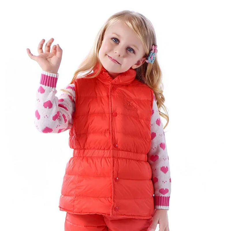 Коллекция года, детские зимние пальто жилет для девочек пуховая куртка детские жилеты детский жилет водонепроницаемая одежда для маленьких девочек от 2 до 6 лет