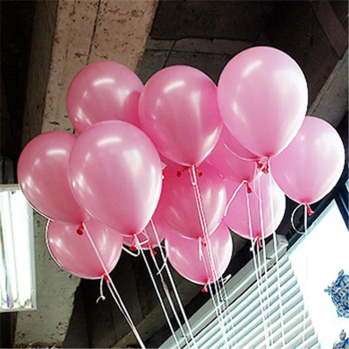 5 шт., 12 дюймов, 2,2 г, латексные шарики с жемчугом и красным сердцем, воздушные шары для дня рождения, вечеринки, свадебные украшения, гелиевые шары, вечерние шары - Цвет: A2 Pink Round