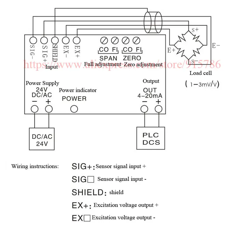 1 шт. один в один из нагрузки ячеек усилитель сигнала 1mV/2mV/3mV/V датчик взвешивания усилитель выход 4-20mA0-5V0-10V