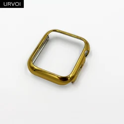 URVOI Electroplated Shiny Protective Apple Watch Bumper Case for 41mm Series 789 (Gold)