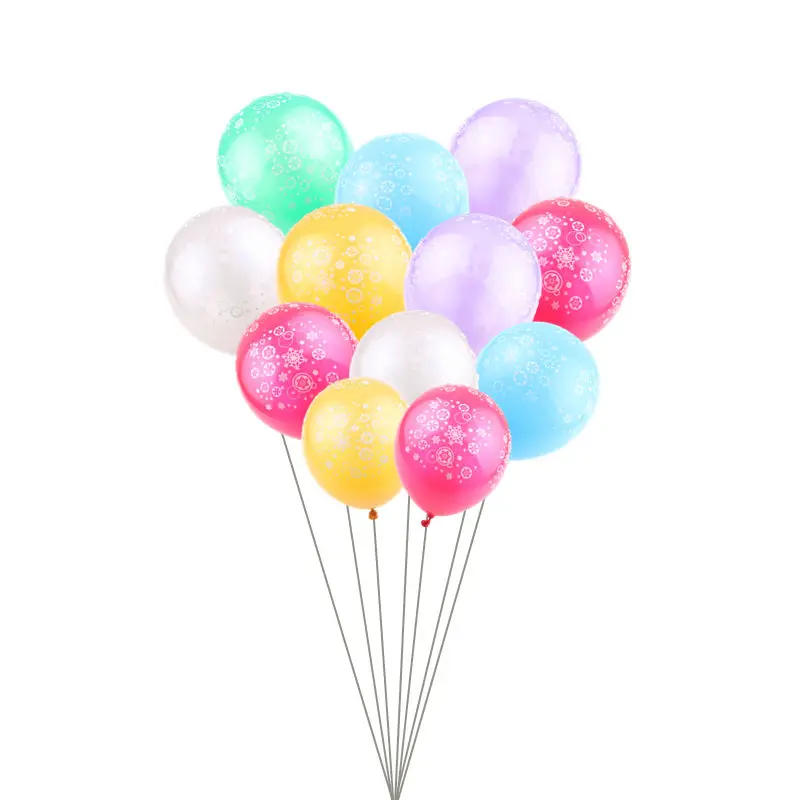 

XXPWJ 10pcs/lot Monochrome Circular Snowflake Latex Balloons Festival Party Wedding Decoration Balloons High Quality Z-013