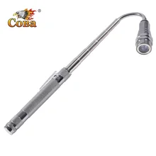 Coba регулируемый портативный светильник, магнитный светодиодный рабочий светильник с зажимом для ручки, полностью Металлическая Рабочая лампа, водонепроницаемая кнопка, аккумулятор