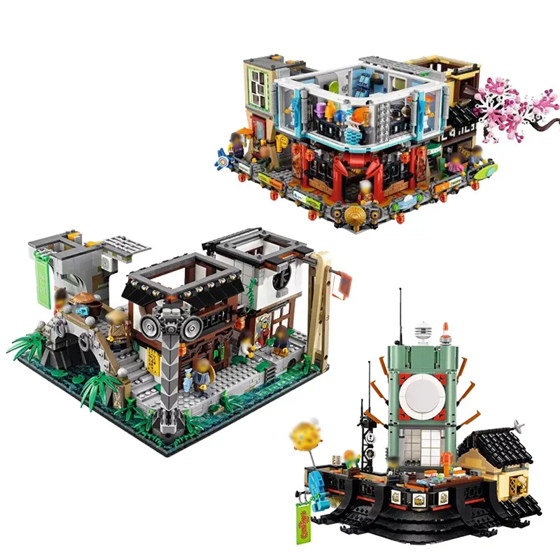 

Lepin 06066 Ninja LegoINGlys NinjagoINGly Film Series Headquarters Building Science Education Inserting Building Block Toys