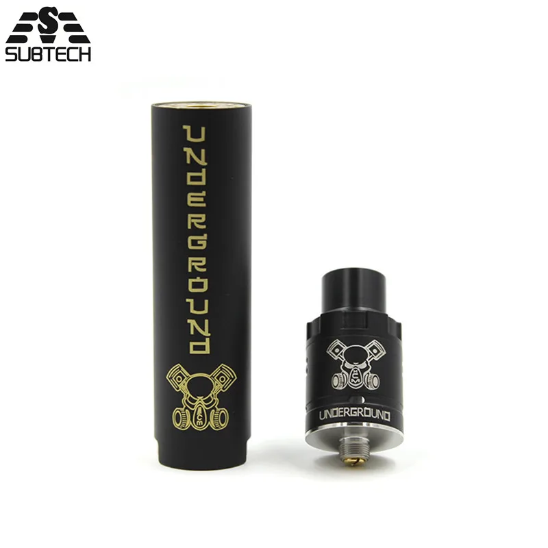 

Newest E Cigarette Underground Kit With 22mm Diameter rda vape mod mechanical huge vapor mod fit 18650 Battery vape pen