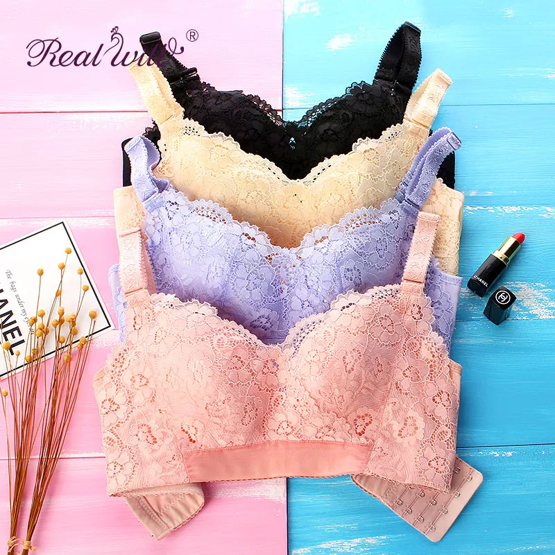 

Realwill Plus Size Tops Bra Women's Clothing Push Up Plunge Everyday Full Cup Underwear Women 2019