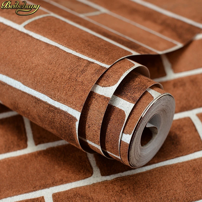 

beibehang Thickening brick 3D wallpaper for walls rustic TV background brick wall paper rolls Papel de parede 3d wallpaper roll