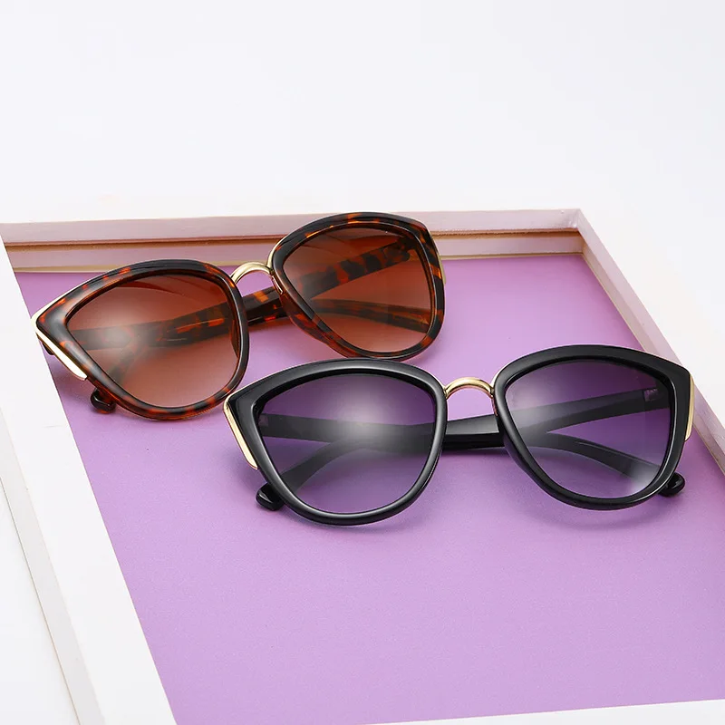 Новые солнцезащитные очки кошачий глаз женские брендовые дизайнерские винтажные градиентные очки сексуальные ретро солнцезащитные очки «кошачий глаз» женские очки UV400