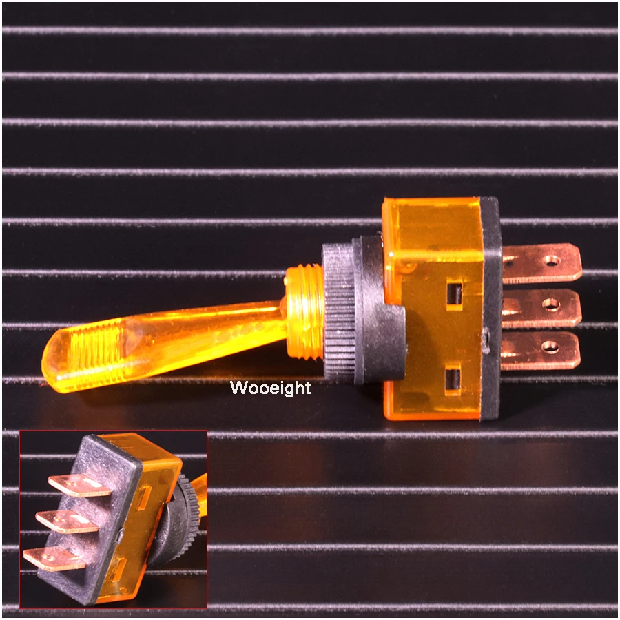 Wooeight Automotive Toggle Switch 2 Pin ON-OFF With Lamp 12V 20A ASW-13D LED Light Switch 4 Colors (7)