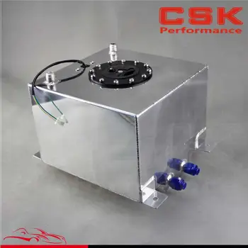 

5 Gallon 19 Liter Racing Drift Fuel Cell Tank Polished Aluminum W/ Level Sender