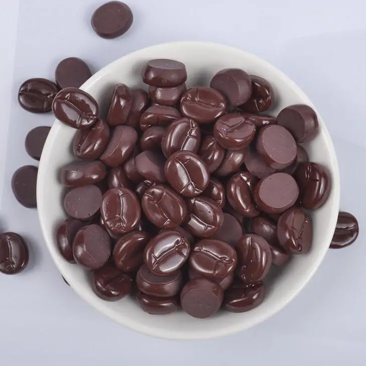 20/100 Kawaii Flatback Resin Cabochons Resin Chocolate Beans M Miniature Chocolate Bean DIY Scrapbook Embellishment Deco Parts 