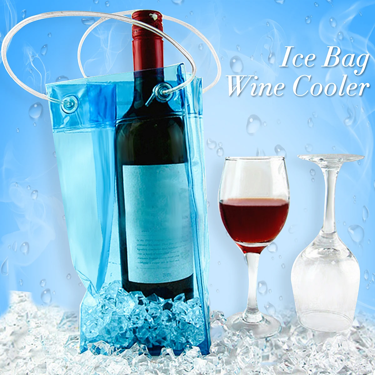 PVC Wine Beer Champagne Drink Cooler Chiller Drink Pouch