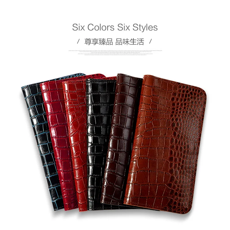 

Genuine Leather phone case For Vivo X9 X9s Plus Cases Crocodile Texture Double pocket For X20 Plus Xplay 6 Flip cover bag