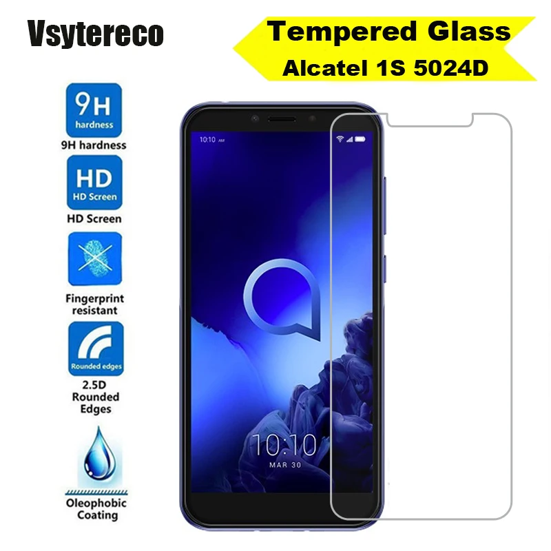 

Tempered Glass For Alcatel 1S 2019 1 S 5024D 5024Y 5024K 5024 D Y 5.5" Screen Protector 9H For Alcatel 1S 2019 Phone Film
