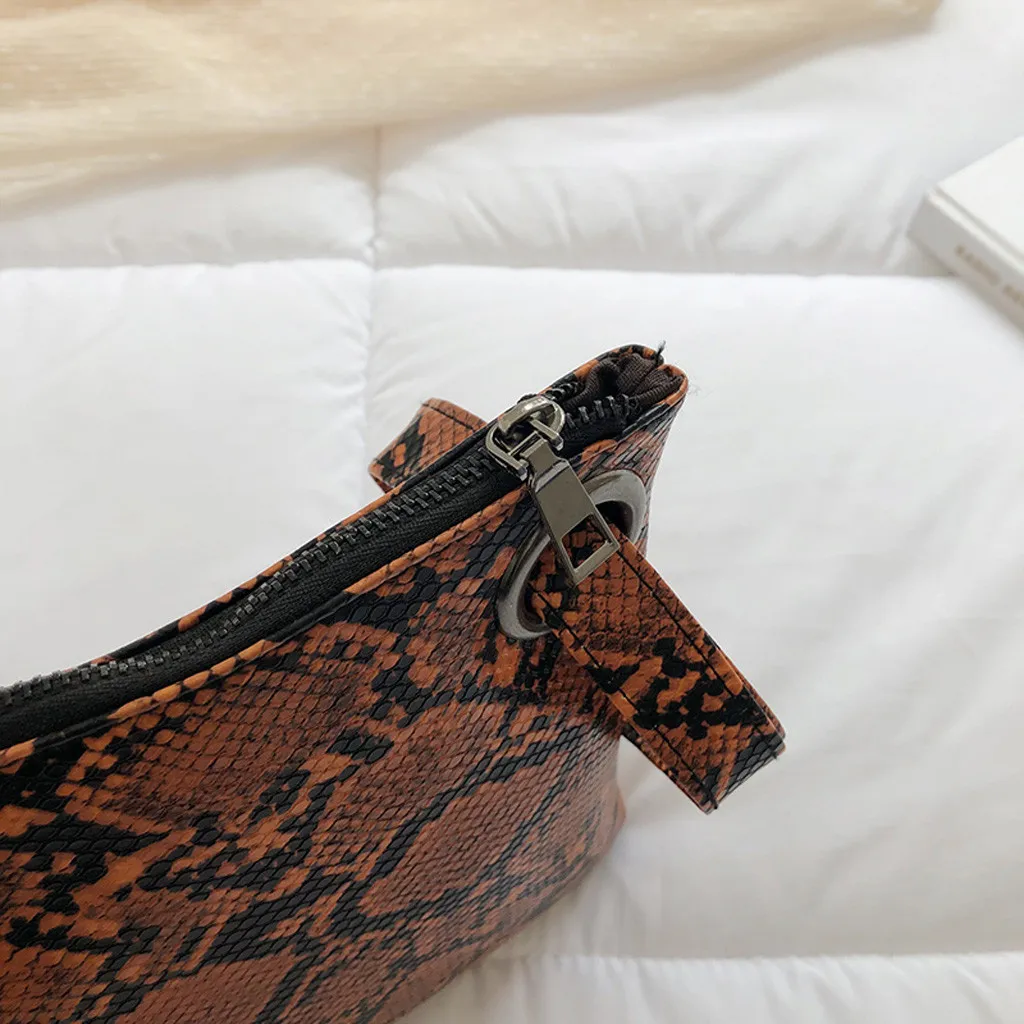 Весна и лето Новая модная женская сумка-мессенджер на молнии со змеиным узором сумка для мобильного телефона кошелек клатч