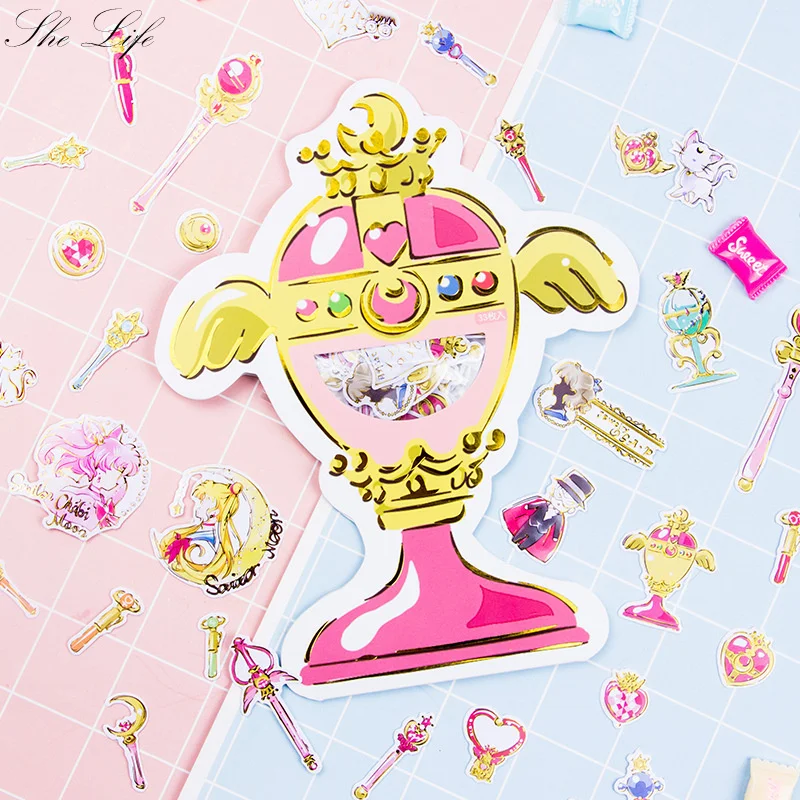 

Anime Sailor Moon Paper Stickers Scrapbook Calendar Diary Planner Decor DIY Art Character Collection