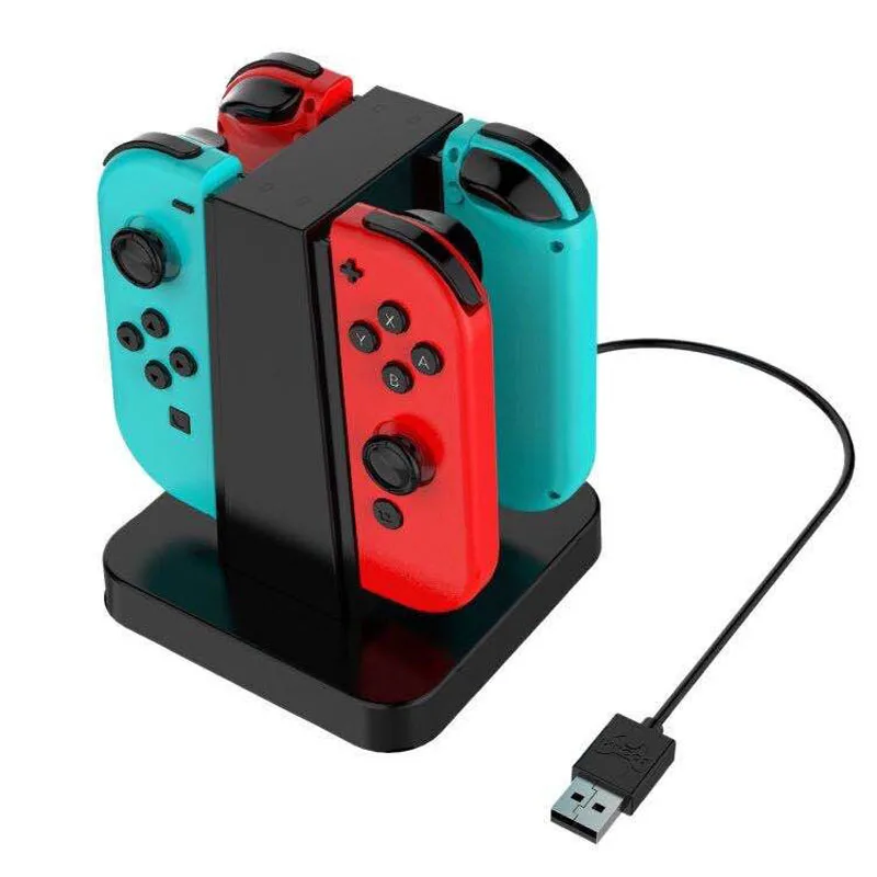 2018 Новый Для Nintendo переключатель контроллер Зарядное устройство или коммутатор зарядной док-станции со светодиодной индикацией Зарядное