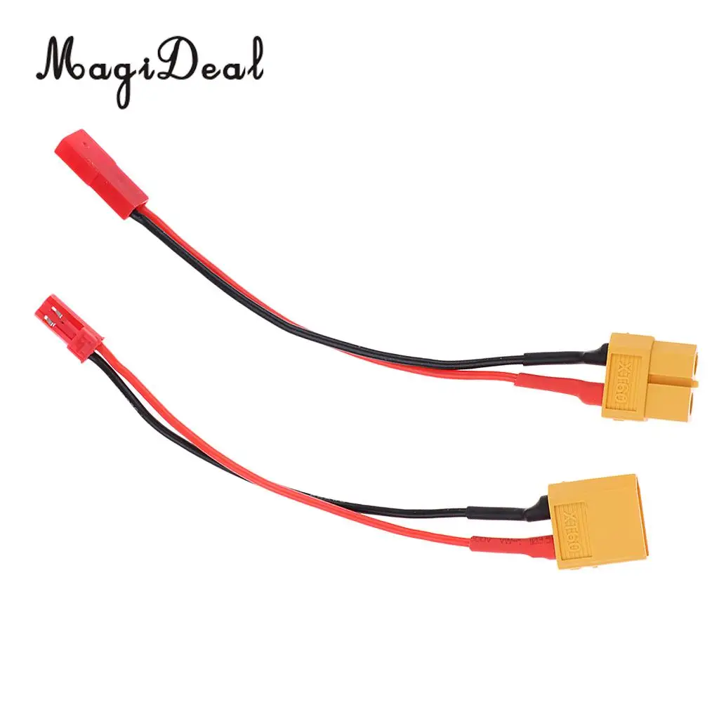 2Pcs/Lot 5.2'' XT60 to JST Plug Connector Adapter Lead Wire 22AWG Male&Female for RC Car Boat Airplane Battery Charger Parts