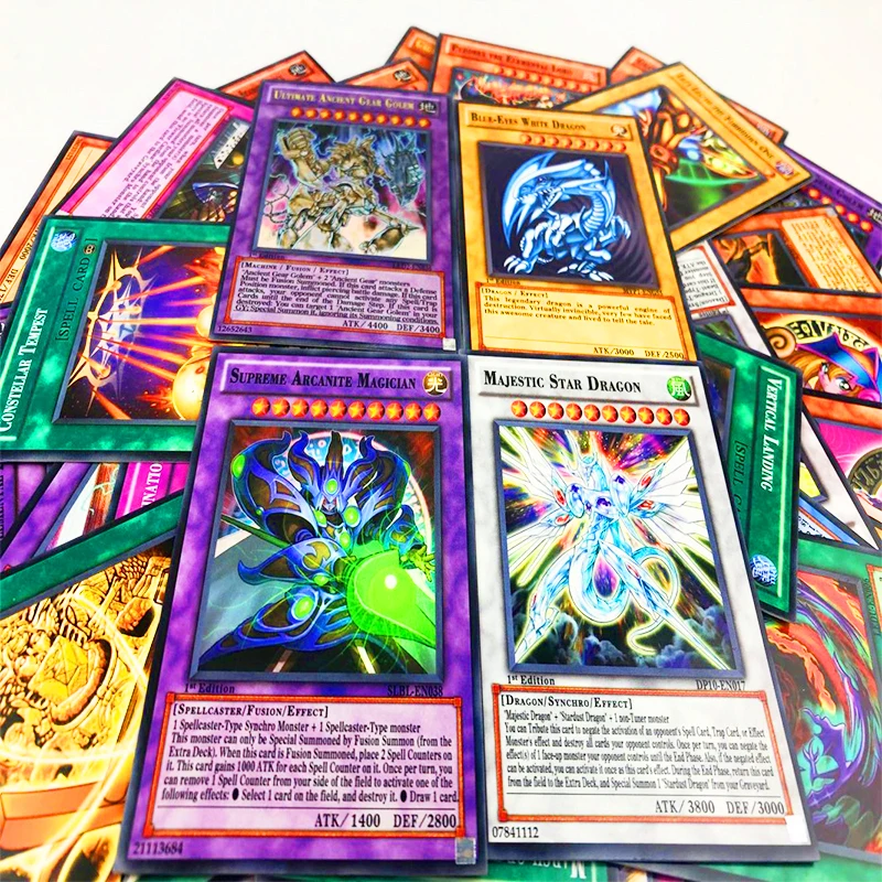 60 шт. YuGiOh редкая Бесконтактная карта Exodia волшебница Египетский Бог обелиска Дракон цифры английский классический TCG Duel карта Yu-Gi-Oh