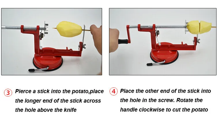Спиральный резак для картофеля из нержавеющей стали, торнадо, спиральный нож для картофеля, машина для резки картофеля