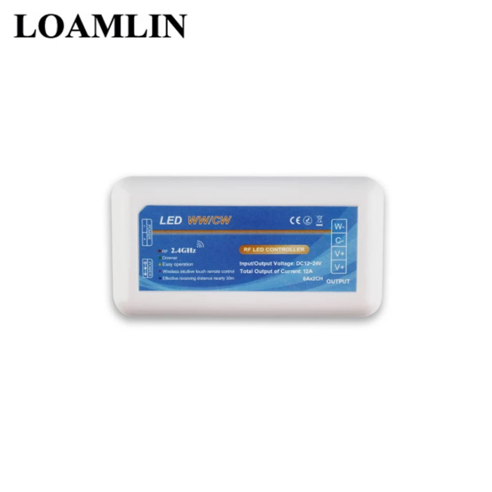 DC12-24V RF2.4G группы ультра-тонкий сенсорный Цвет Температура контроллер RGB контроллер двойной Цвет Температура светодиодный контроллер