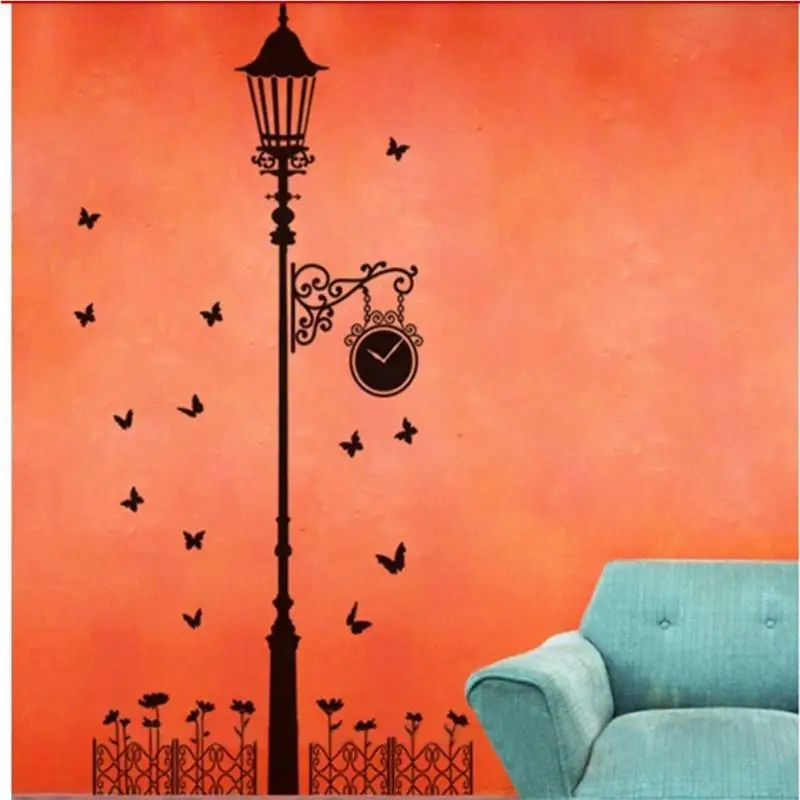 GOOD FRIENDS & LAMP POST Removable Wall Sticker
