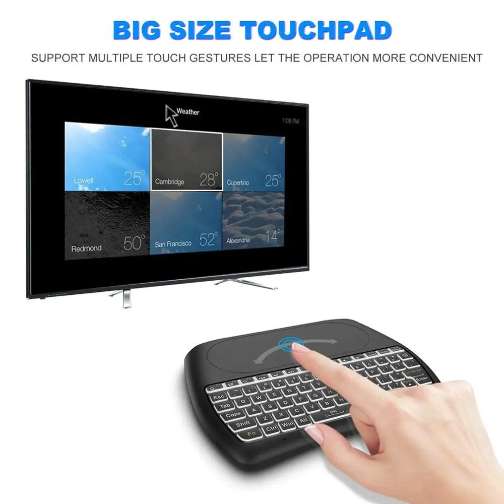 Беспроводная мини клавиатура и мышь ACEMAX D8 2 4 ГГц с тачпадом перезаряжаемой